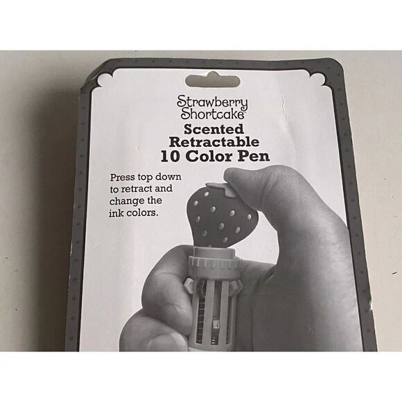 2 Pack Strawberry Shortcake Retro Scented Retractable 10 Color Pens Medium Point - Picture 7 of 9